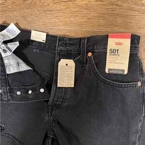 Levi's Black 501 Jean Shorts